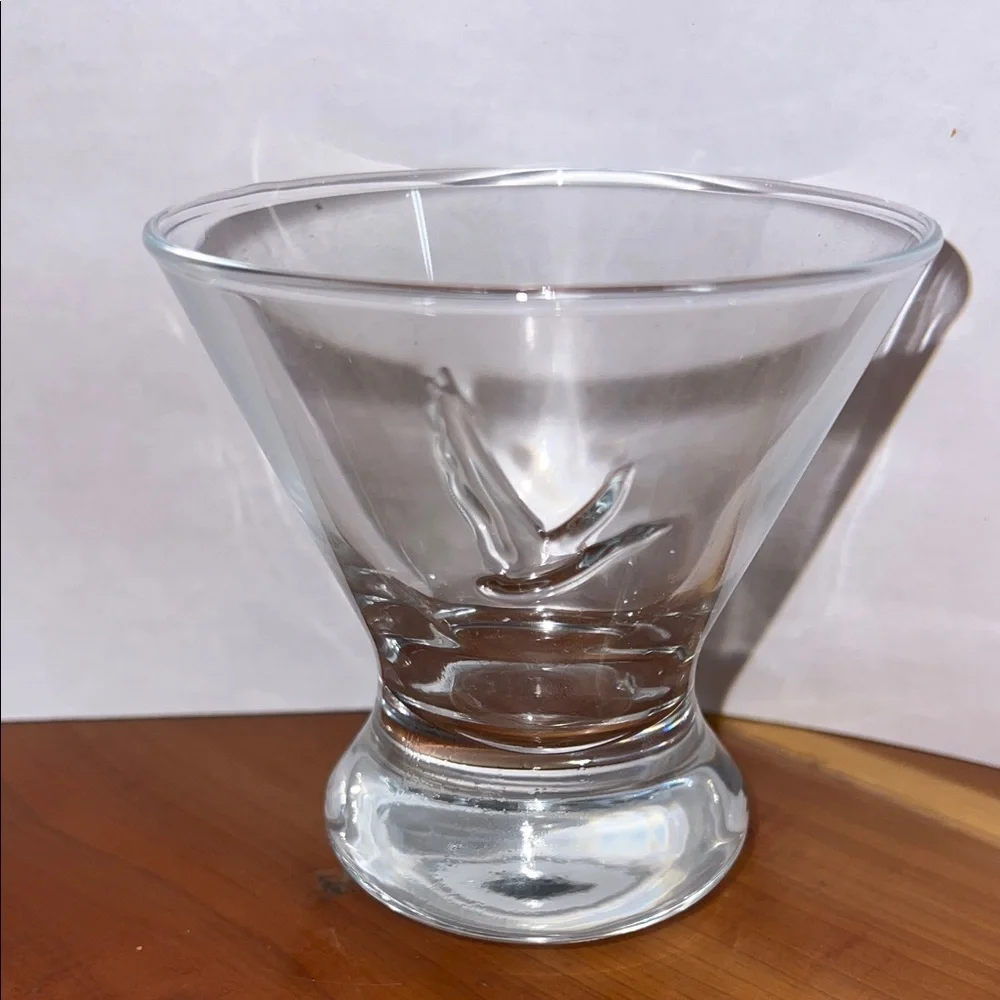Set Of 4 Grey Goose Vodka Special Edition Stemless Martini Cocktail Glasses